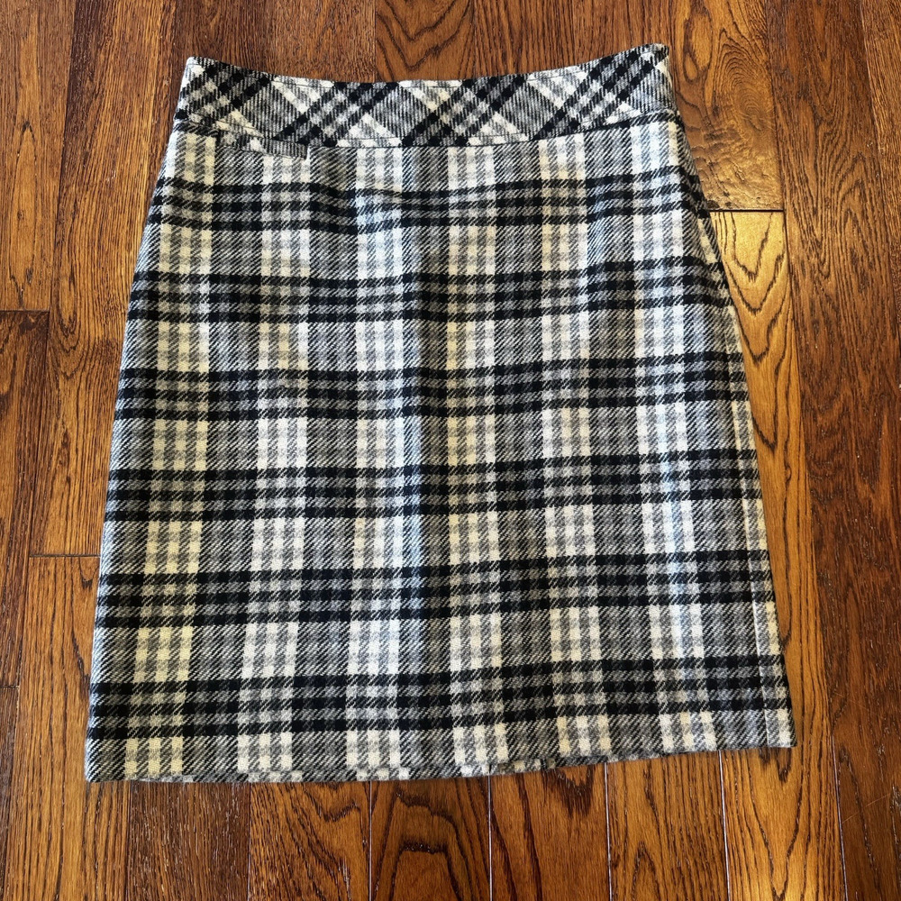 Vintage L.L. Bean Plaid Wool Womens Skirt 10 Academia Old Money Y2K‎ Tartan VTG